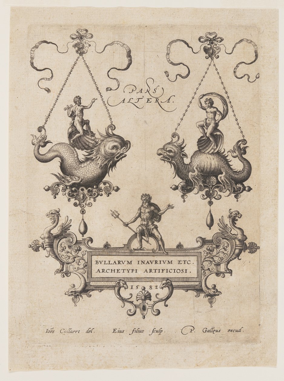 Design af vedhæng med havmonstre af Adriaen Collaert
