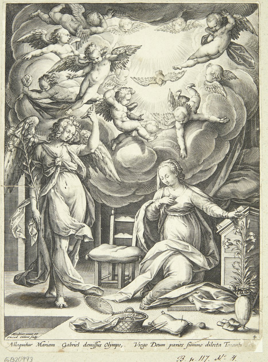 Marias bebudelse af Adriaen Collaert