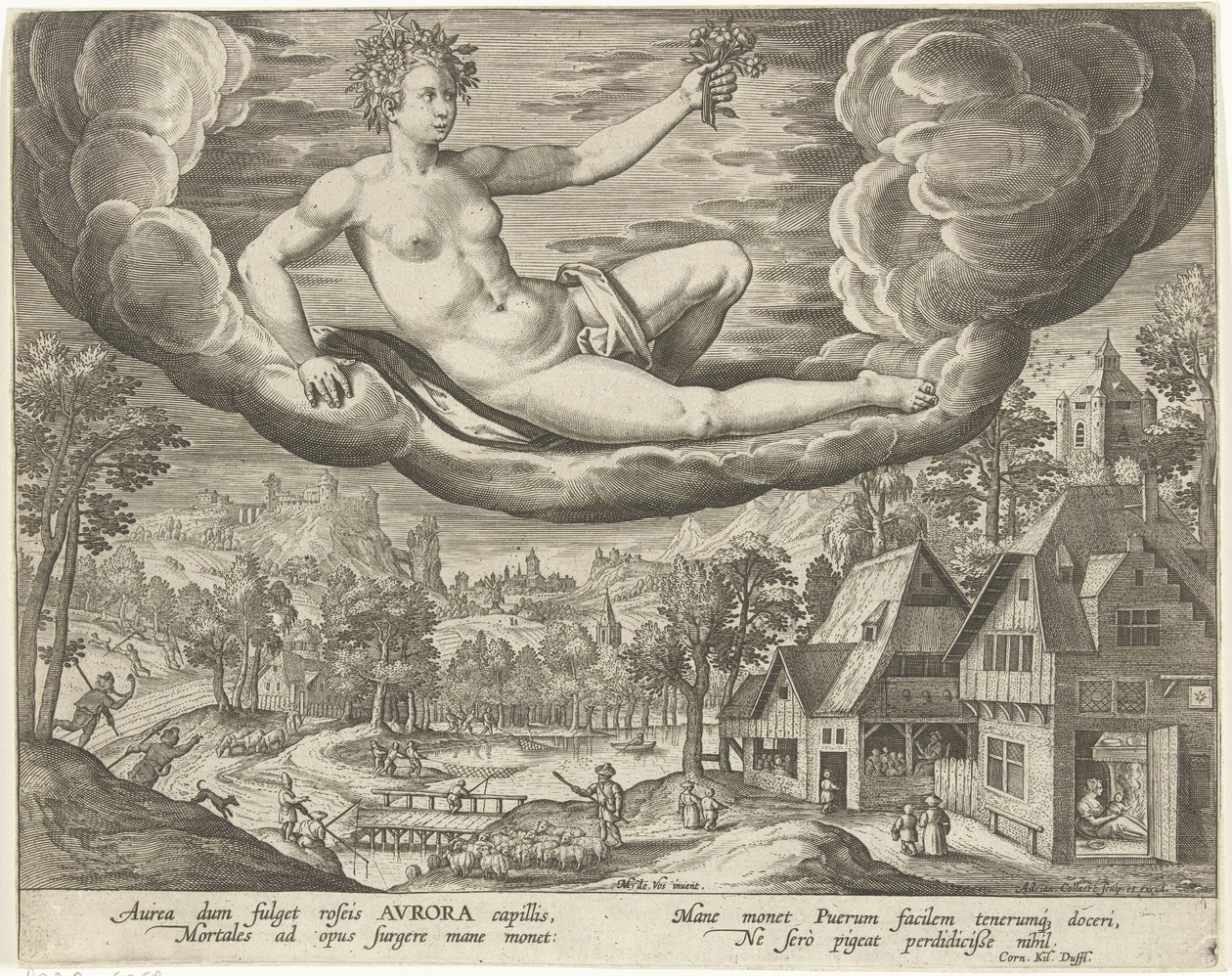 Morgen De fire gange på dagen (serietitel) af Adriaen Collaert