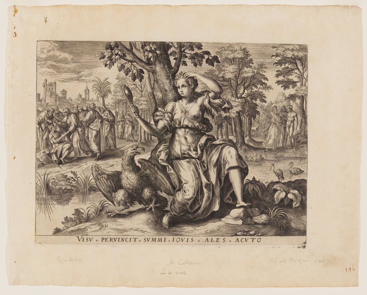 Syn, fra De fem sanser af Adriaen Collaert