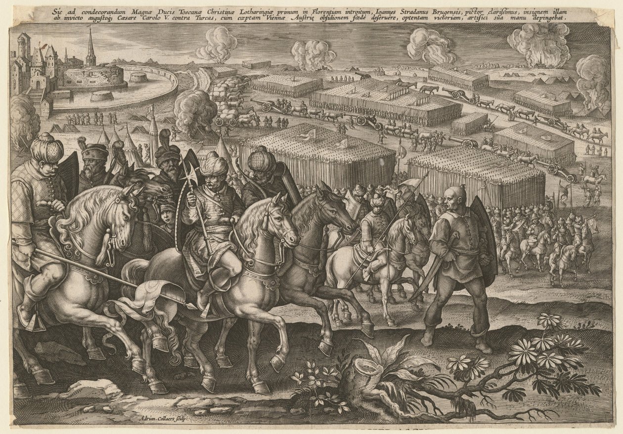 Den tyrkiske hærs belejring af Wien, 1529 af Adriaen Collaert