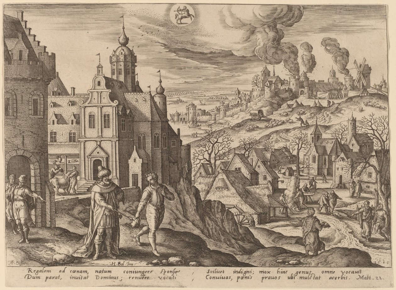 Lignelsen om Himmeriget af Adriaen Collaert after Hans Bol
