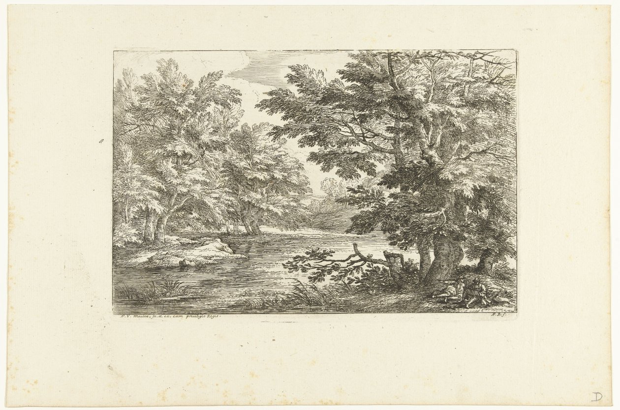 Landskab med en sø af Adriaen Frans Boudewyns