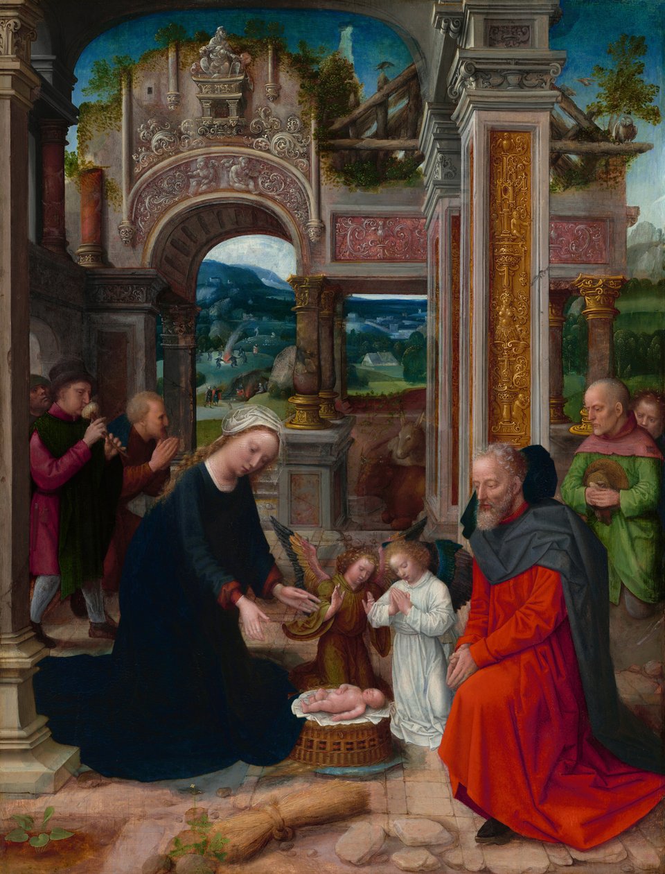 Tilslutningen af hyrderne, sandsynligvis 15201540. af Adriaen Isenbrandt