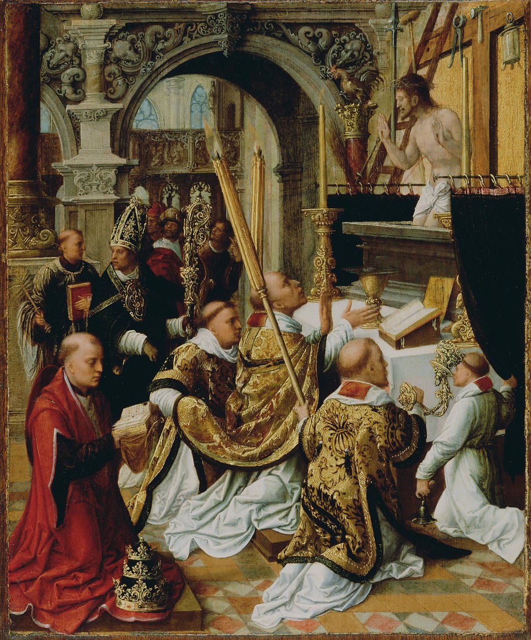 Sankt Gregor den Stores messe, ca 1510-1520 af Adriaen Isenbrandt or Isenbrant
