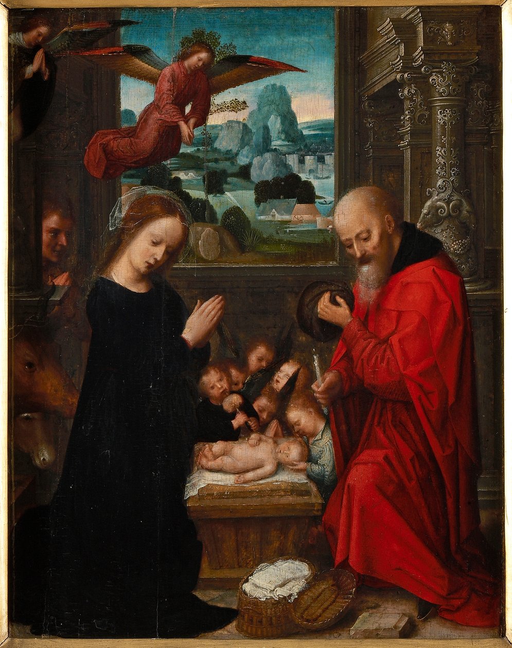 Kristi fødsel, ca 1525-1550. af Adriaen Isenbrant