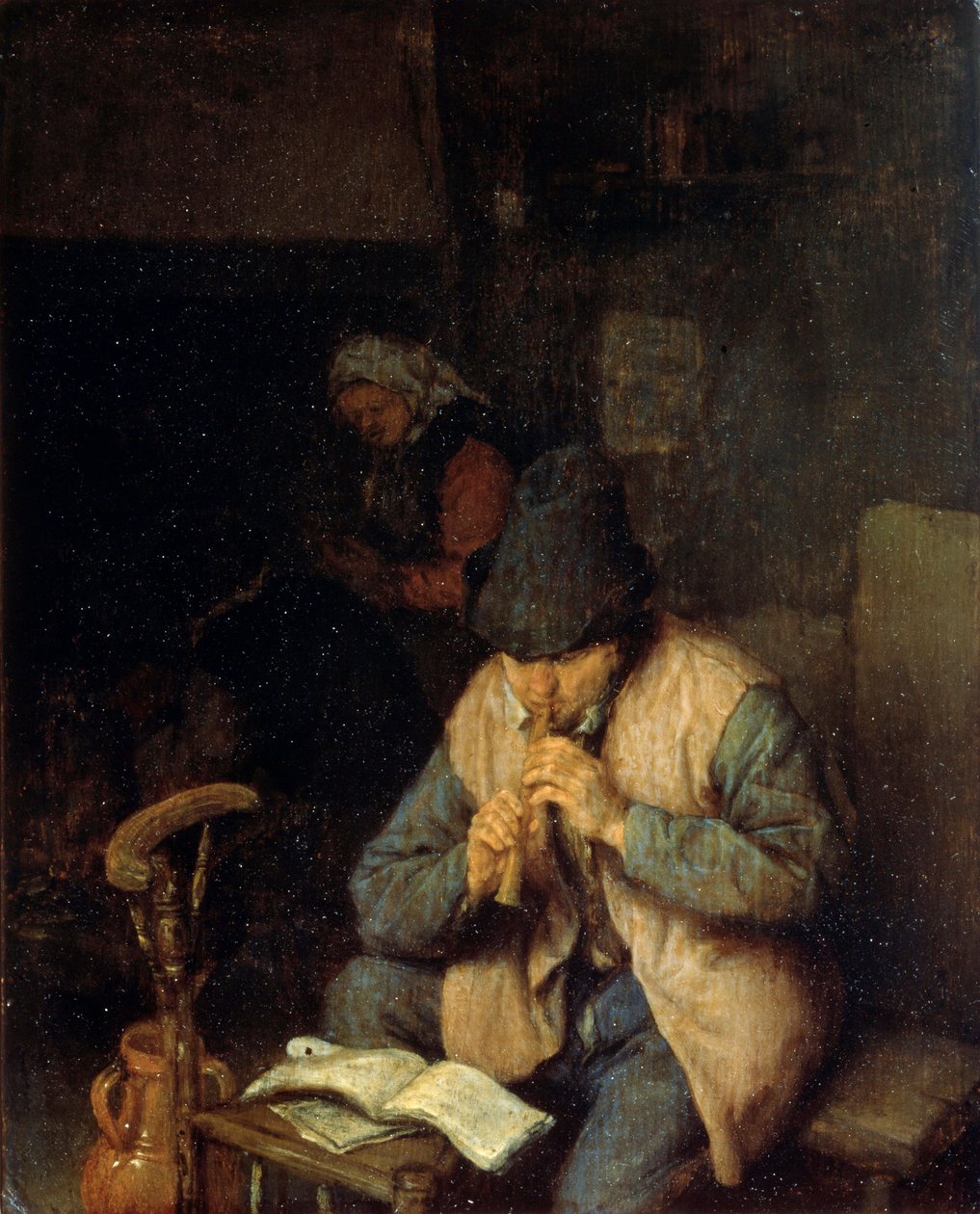 En fløjtenist, c1660 af Adriaen Jansz. van Ostade