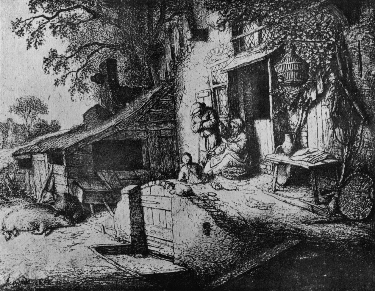 En kvinde, der spinder, 1652 af Adriaen Jansz. van Ostade