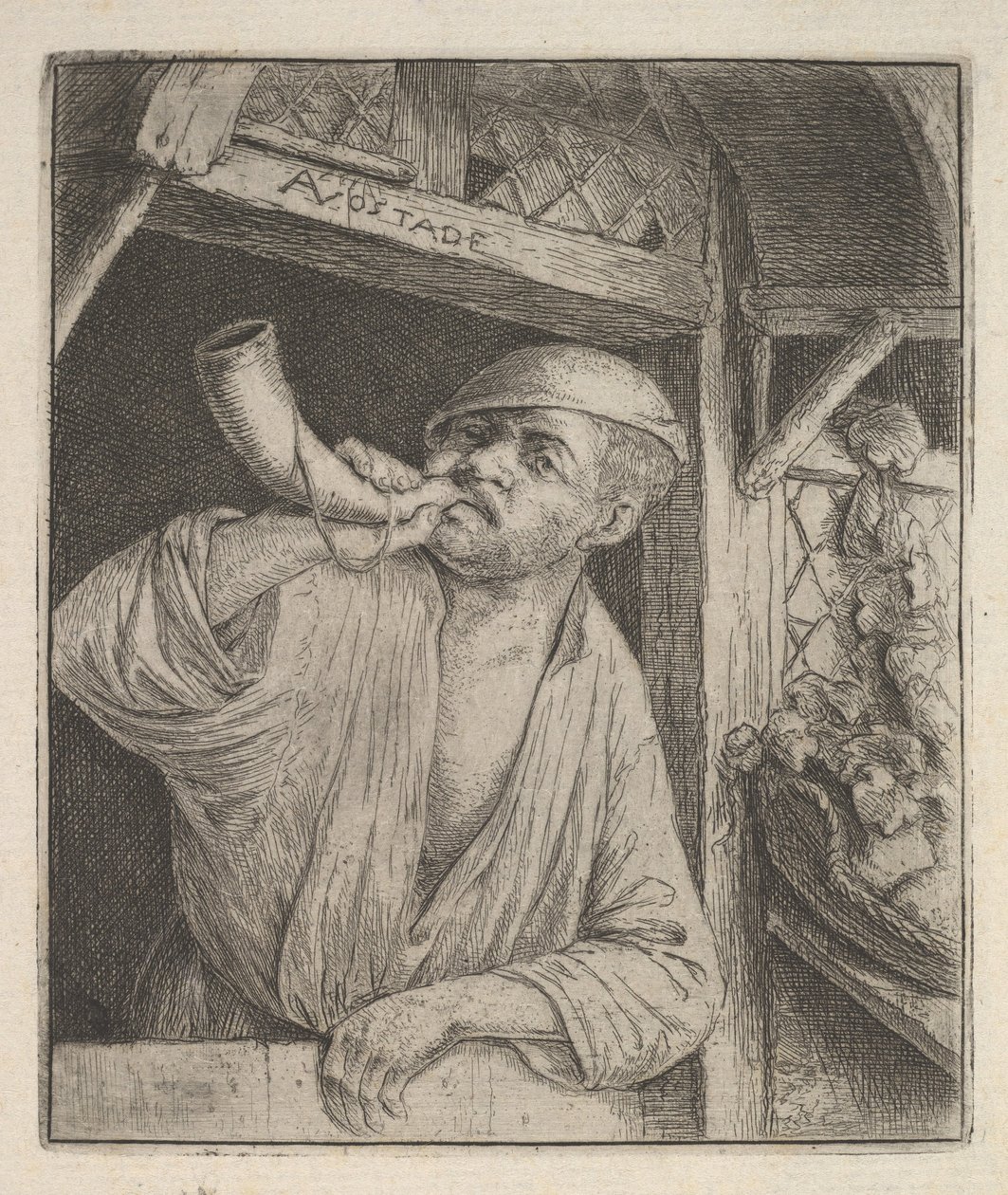 Bager Blæsehorn, 1610-85. af Adriaen Jansz. van Ostade