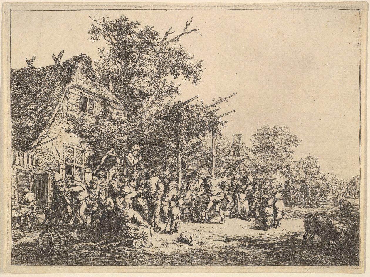 Dans under espalieret, 1610-85. af Adriaen Jansz. van Ostade