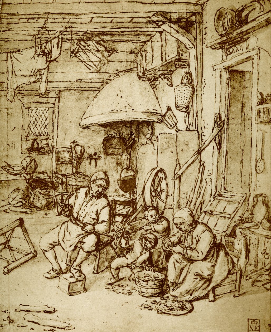 hollandsk bondefamilie af Adriaen Jansz. van Ostade