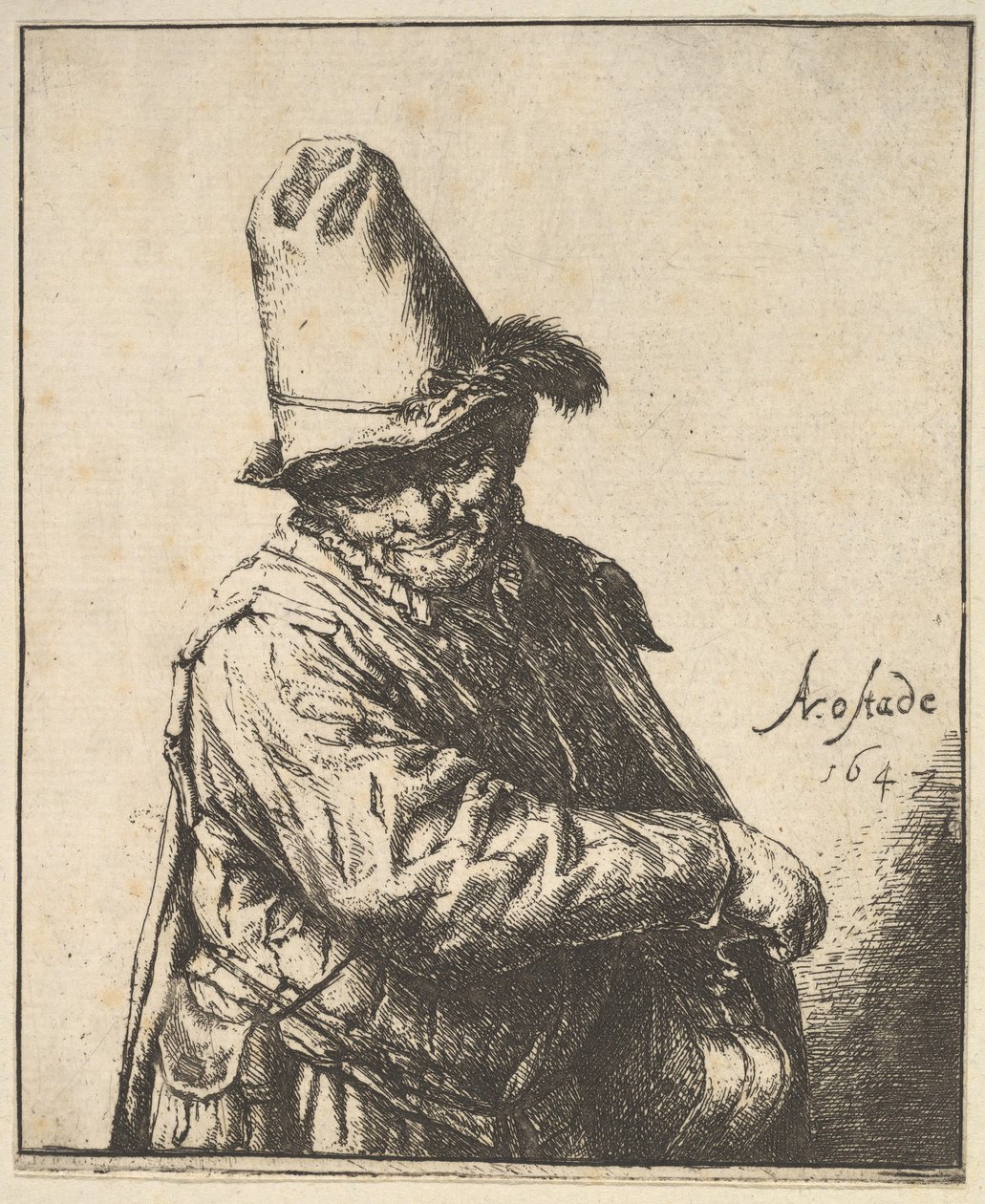 Hurdy Gurdy Man, 1647. af Adriaen Jansz. van Ostade