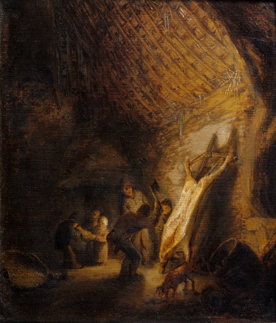 Slagtning af grise ... af Adriaen Jansz. van Ostade