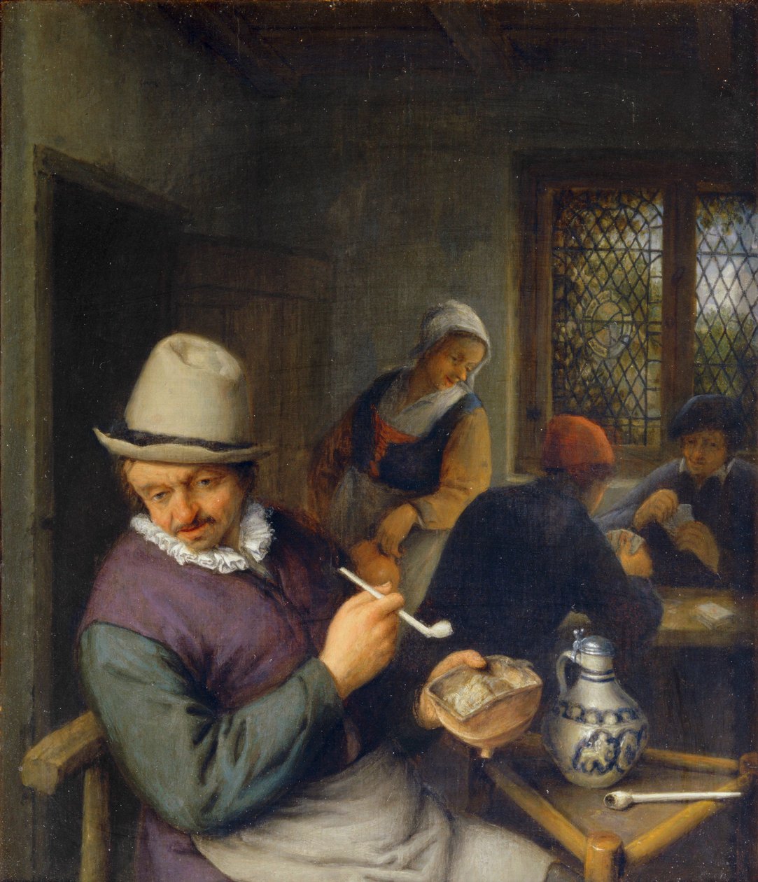 Rygeren på et værtshus ... af Adriaen Jansz. van Ostade