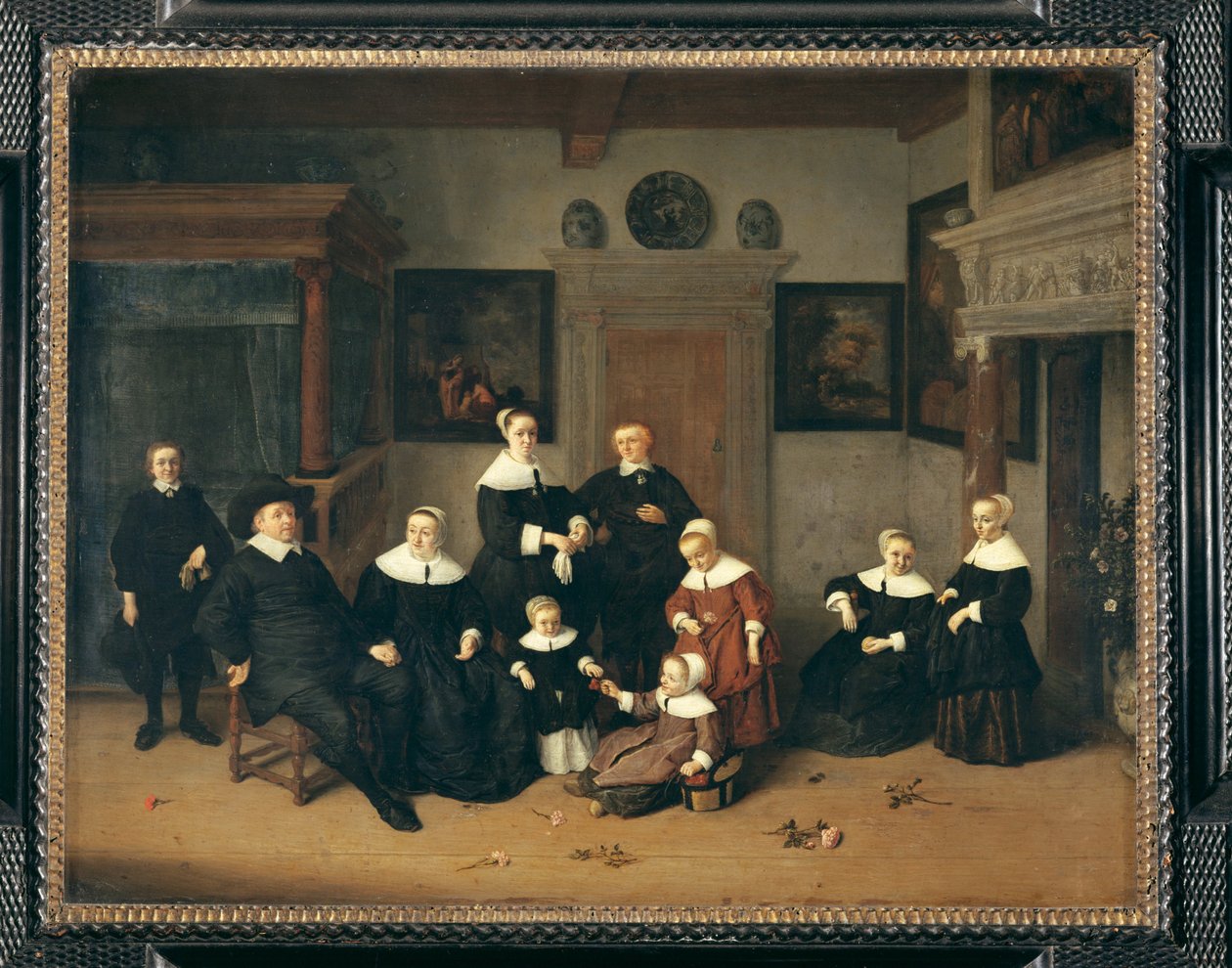 Familieportræt, tidligere kendt som malerens familie - Familieportræt ... af Adriaen Jansz. van Ostade