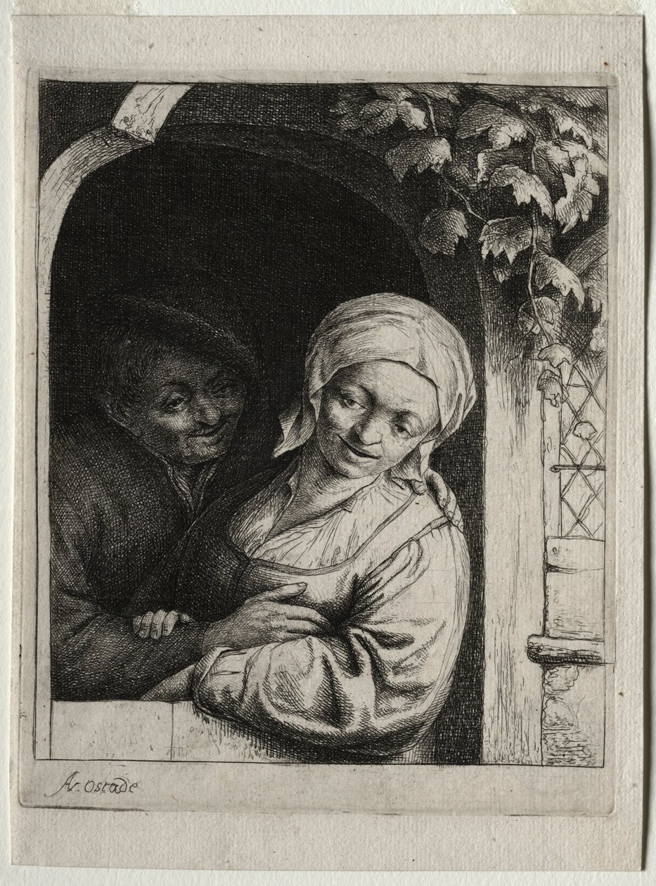 Rural Tenderness landsbyromantik. af Adriaen Jansz. van Ostade