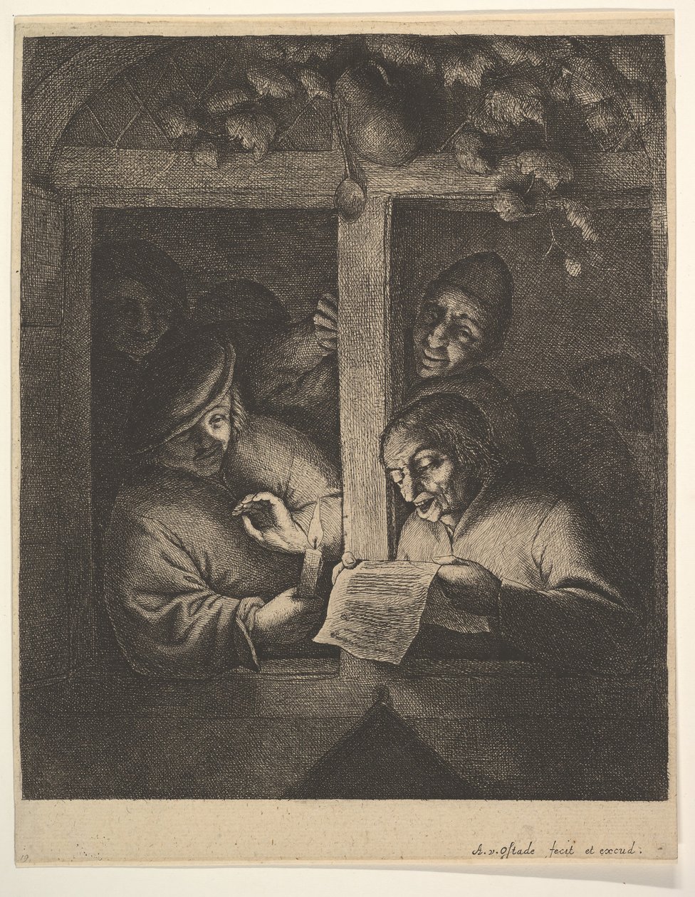 Sangere ved vinduet, 1610-85. af Adriaen Jansz. van Ostade