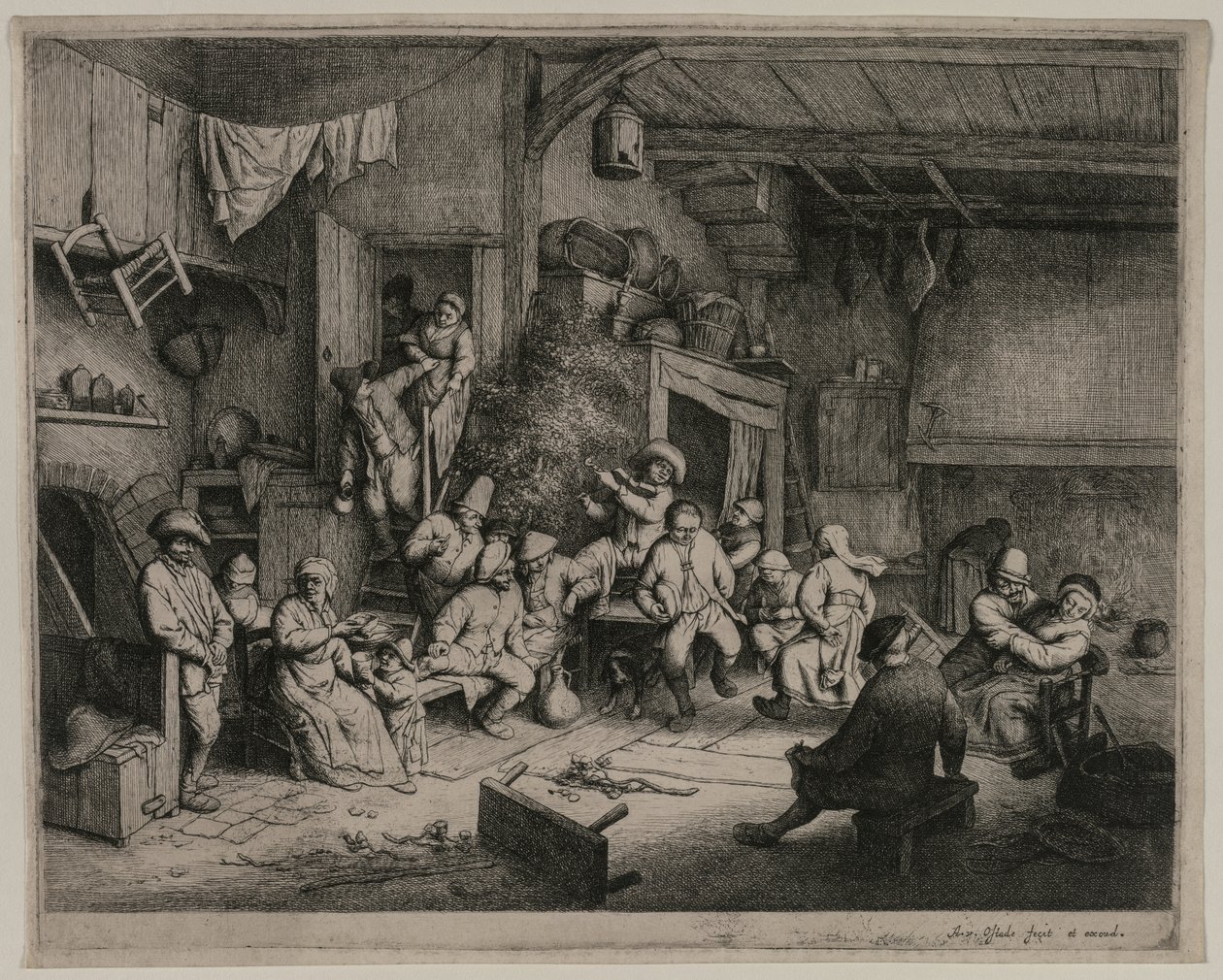 Dansen i kroen, 1652. af Adriaen Jansz. van Ostade