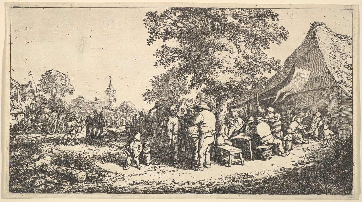 Kermessen under det store træ, 1610-85. af Adriaen Jansz. van Ostade
