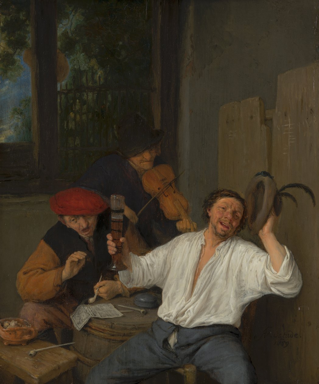 De glade drikkere, 1659 af Adriaen Jansz. van Ostade