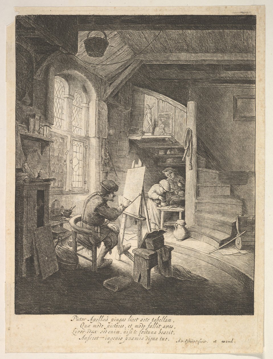 Maleren, 1600-tallet. af Adriaen Jansz. van Ostade
