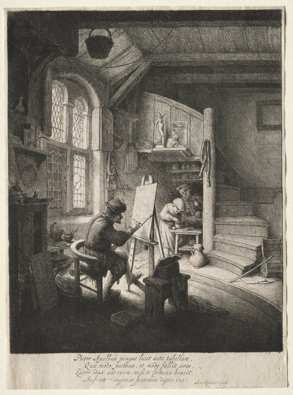 Malerstudiet. af Adriaen Jansz. van Ostade