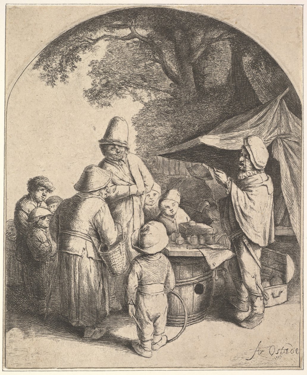 Kvaksalveren, 1610-85. af Adriaen Jansz. van Ostade