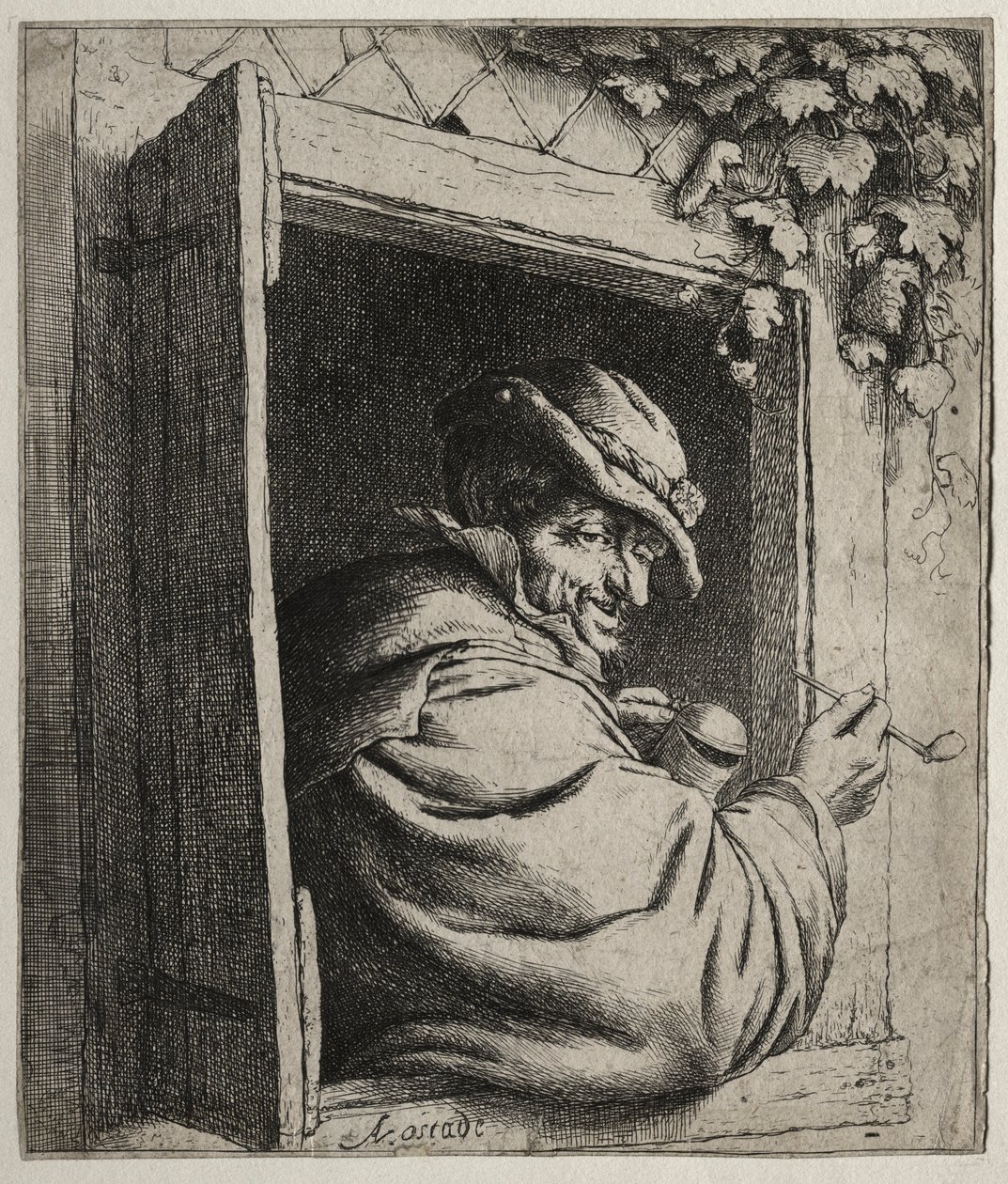 Rygeren ved vinduet. af Adriaen Jansz. van Ostade