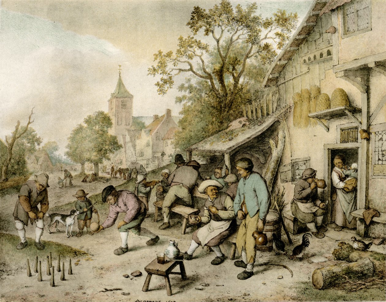 Bowlingspillerne af Adriaen Jansz. van Ostade