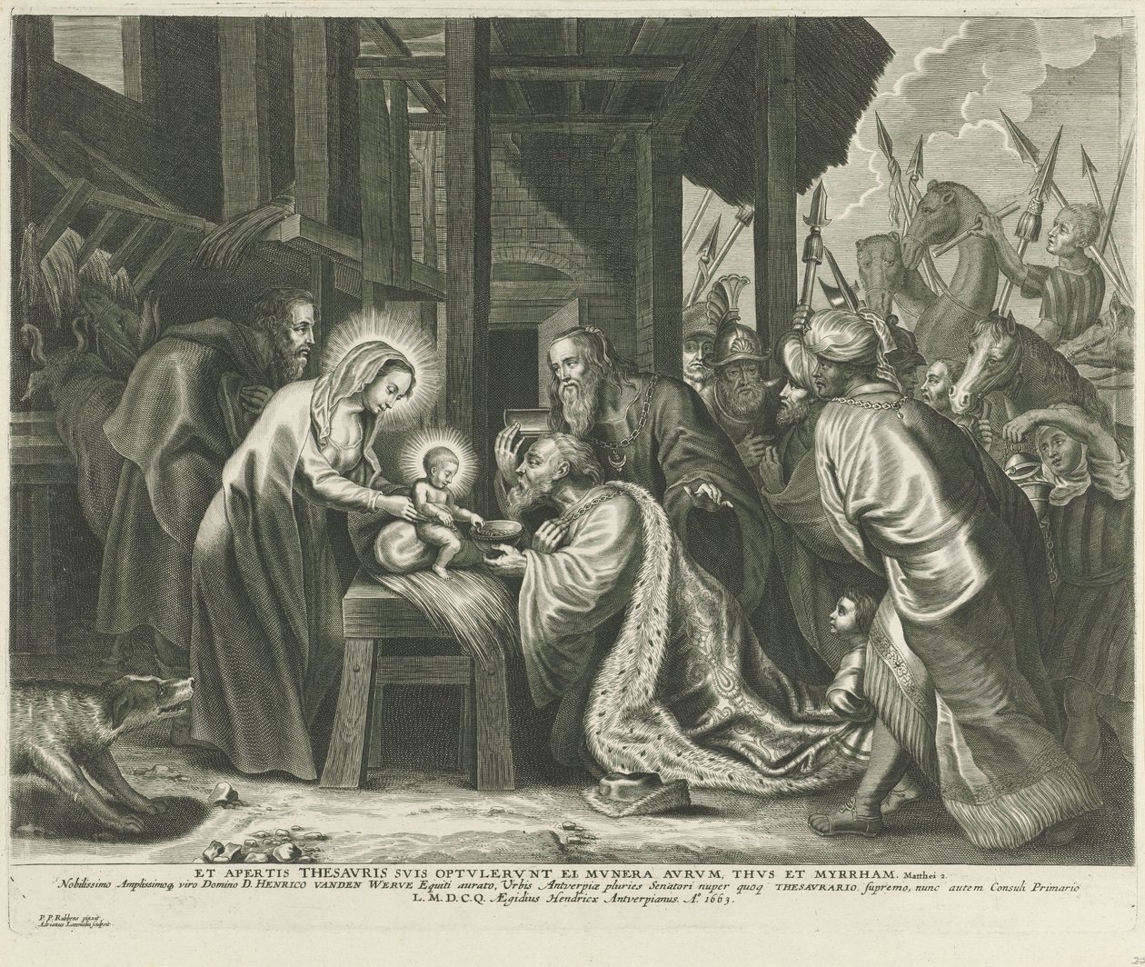 Tilbedelse af kongerne af Adriaen Lommelin