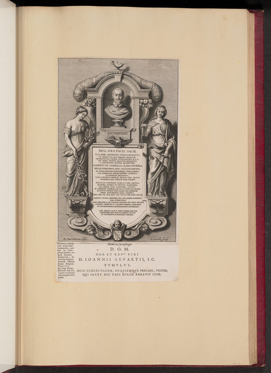 Epitafium af Claude Jean Gevaert af Adriaen Lommelin after Sir Peter Paul Rubens