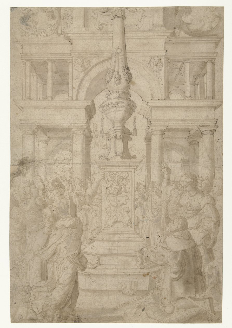 Salomon tilbeder et idol af Adriaen Pietersz Crabeth