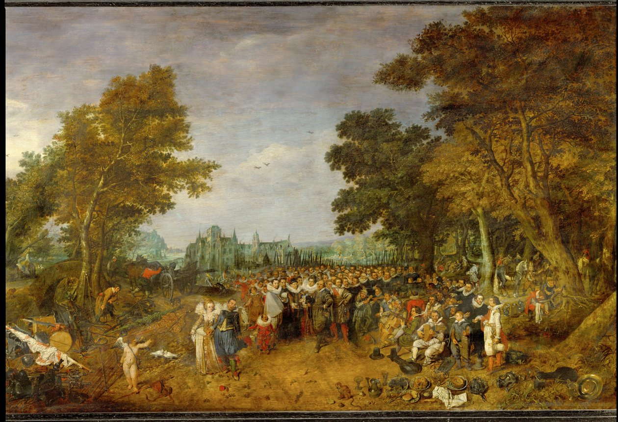 Fest i anledning af våbenstilstanden i 1609 ... af Adriaen Pietersz. van de Venne