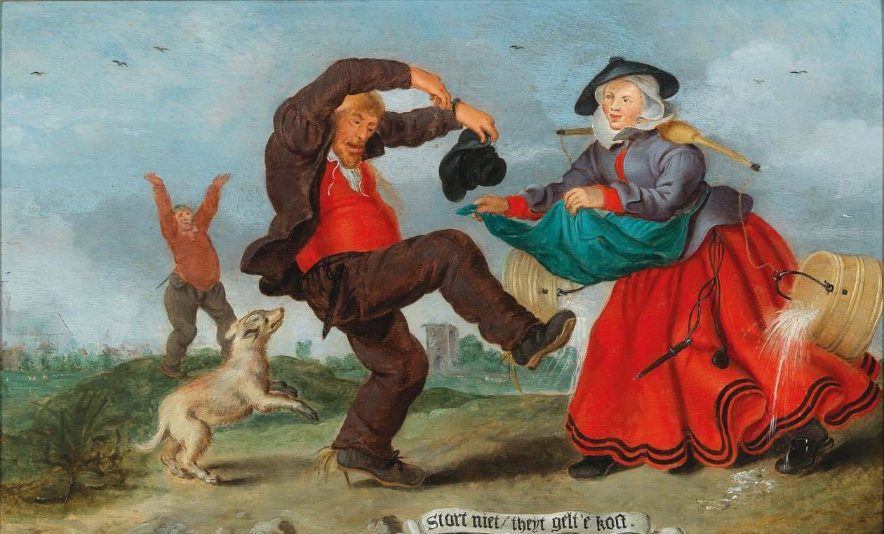 Illustration af et nederlandsk ordsprog, 1627. af Adriaen Pietersz. van de Venne