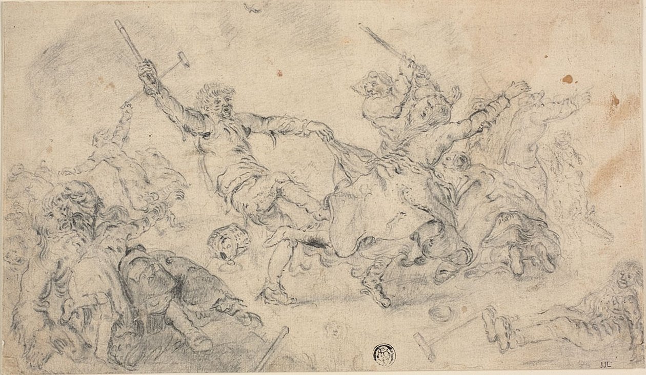 Bønder i et slagsmål af Adriaen Pietersz. van de Venne