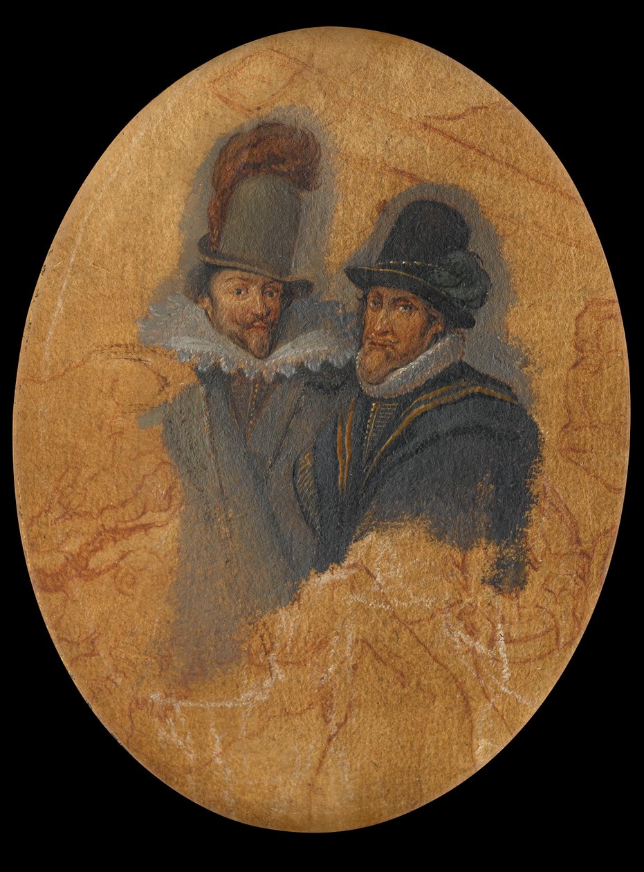 Portræt af prinser Maurits (1567-1625) og Frederik Hendrik (1584-1647) af Adriaen Pietersz van de Venne