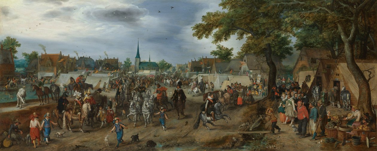 Prins Maurice og Frederick Henry på Valkenburg Horse Fair, 1618 af Adriaen Pietersz van de Venne