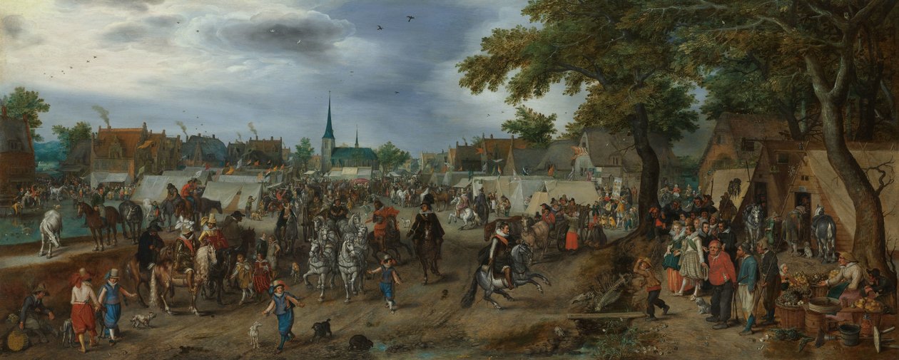 Prinserne Maurice og Frederick Henry på Valkenburg Horse Fair Prinserne Maurits og Frederik Hendrik på Valkenburg Horse Fair af Adriaen Pietersz van de Venne