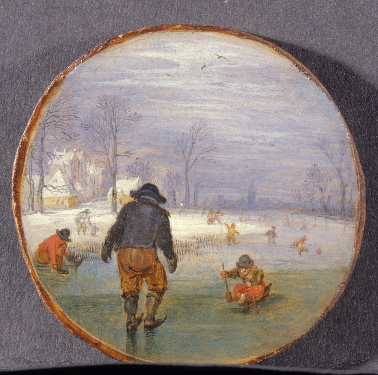 Skatere i et landskab (panel) af Adriaen Pietersz van de Venne