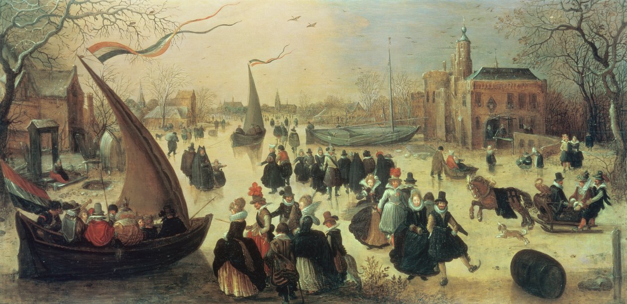 Skøjtefest af Adriaen Pietersz van de Venne