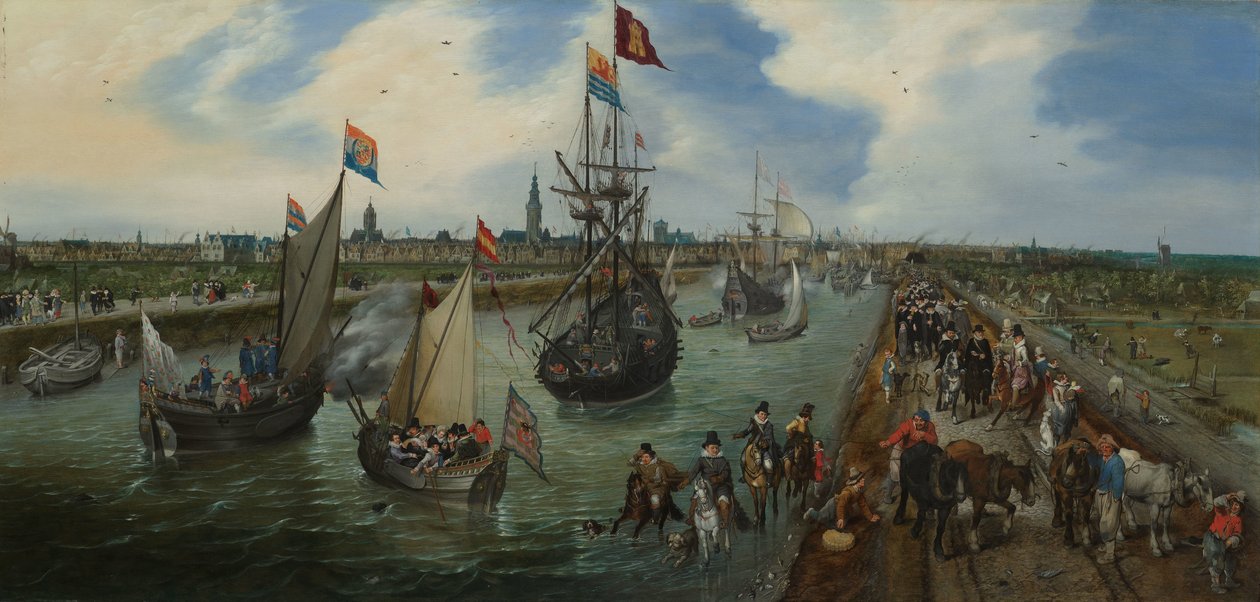En Dignitærs Afgang fra Middelburg af Adriaen Pietersz van de Venne