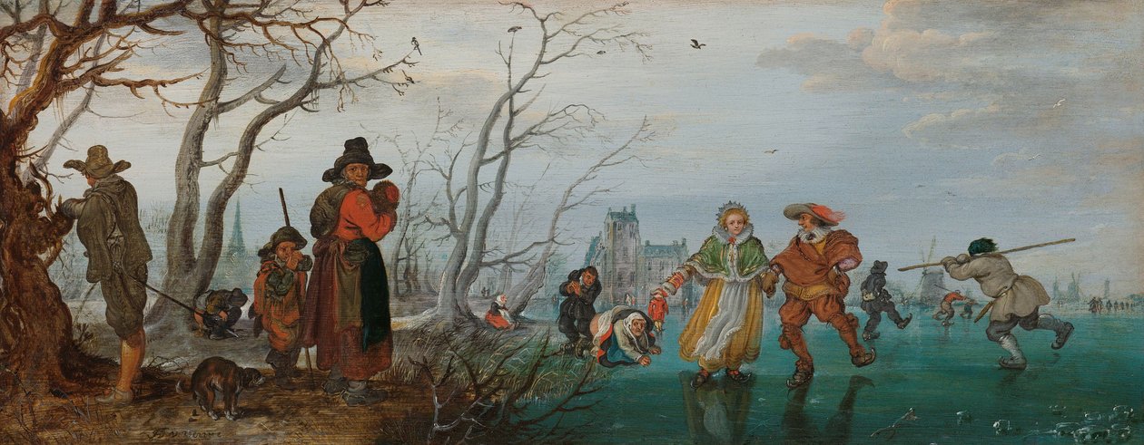 Vinter (Forlystelse på isen) af Adriaen Pietersz van de Venne