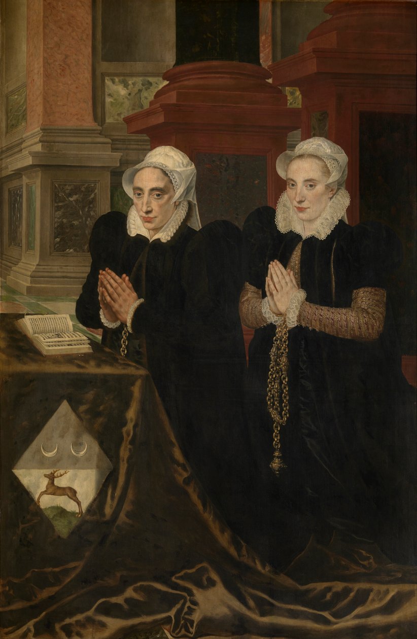 Golgata og familien af Gillis de Smidt og Maria de Deckere (olie på panel) af Adriaen Thomasz Key