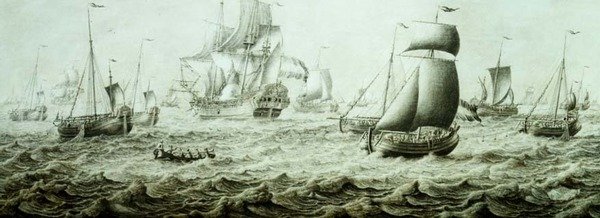 Forsendelse i Choppy Waters (blyantskitse) af Adriaen van Salm