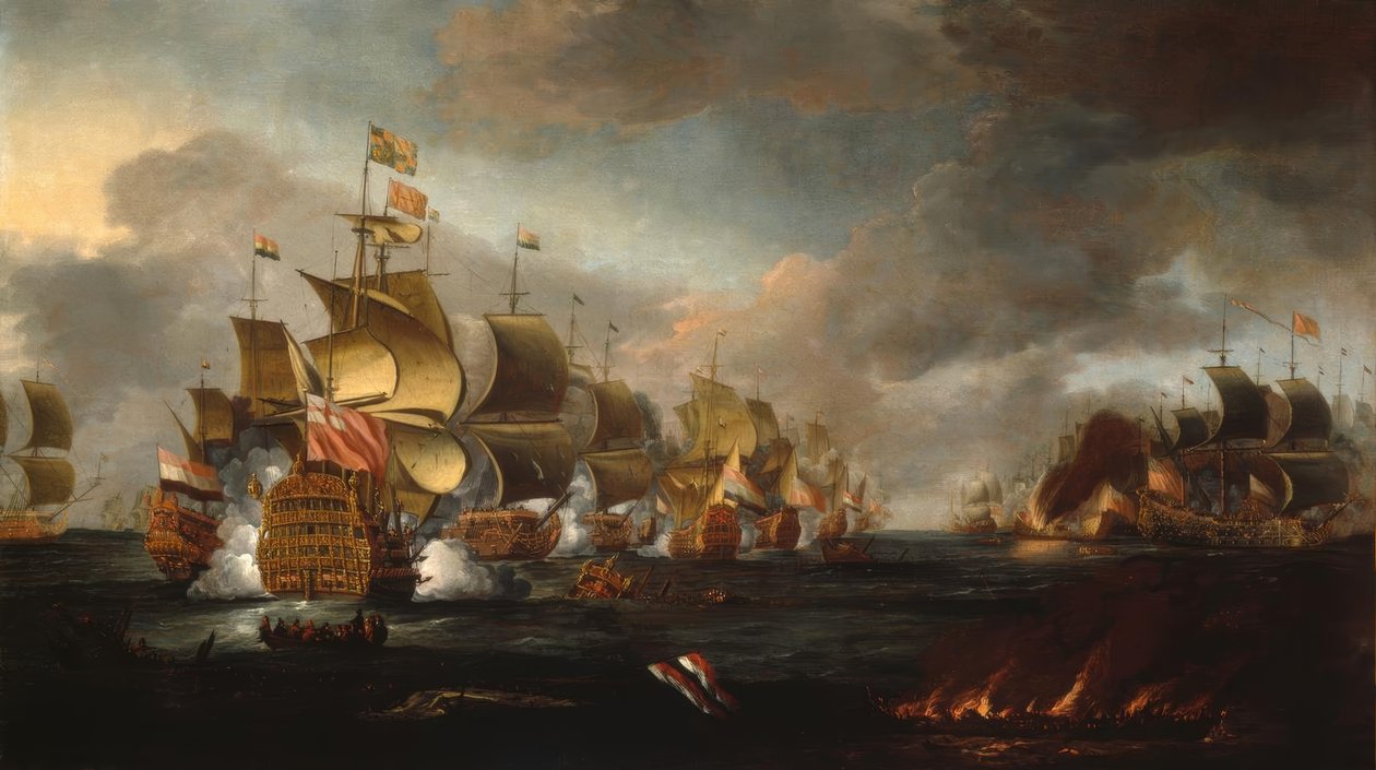 Anglo-hollandske flådkrige 1665–67 og 1672–74 / af Adriaen van Diest