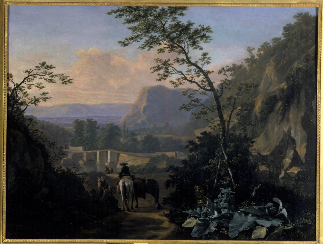 Sydlige landskab med rytter, 1654 af Adriaen van Eemont