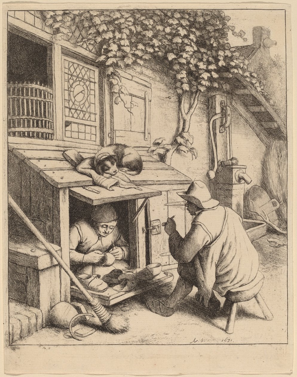Skomager af Adriaen van Ostade