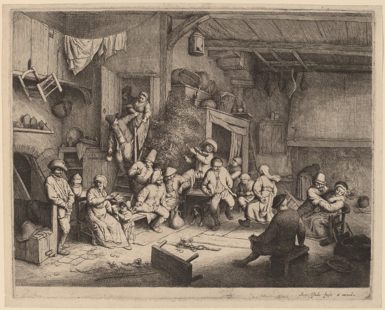 Dans i et værtshus af Adriaen van Ostade
