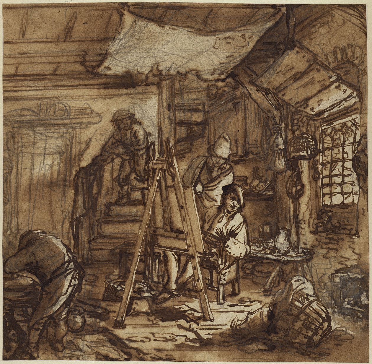 Maleren i atelieret af Adriaen van Ostade