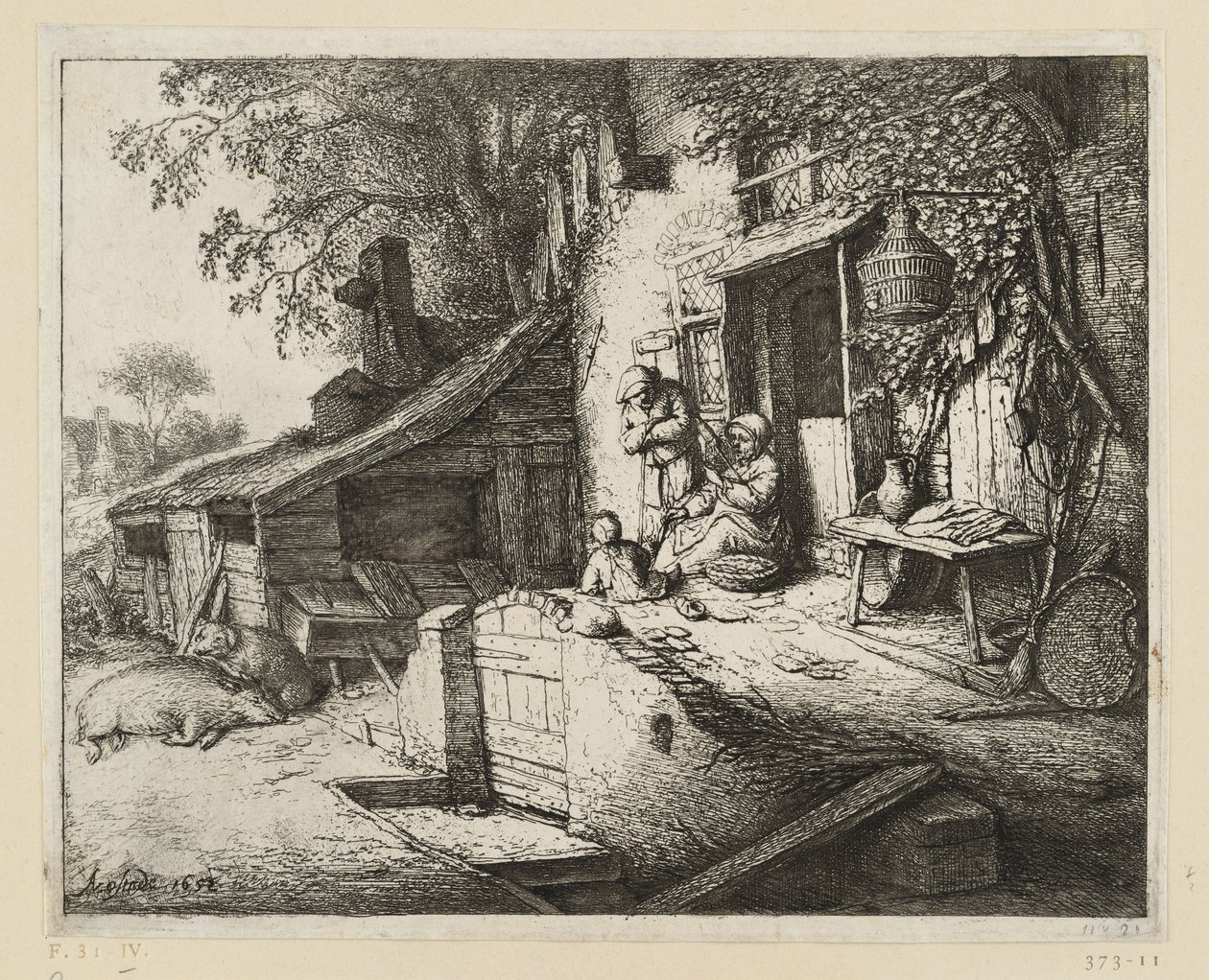 Spinderinden af Adriaen van Ostade